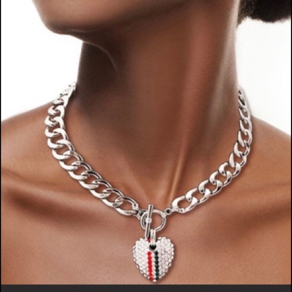 Designer inspired Toggle Necklace.- Gold